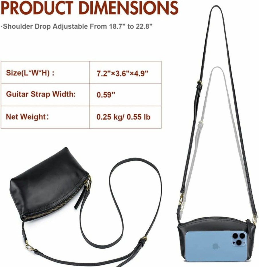 New Lecxci Lecxci Small Purses For Women Crossbody Bags Leather Wristlet Purses Clutch Purse Small Shell Bag