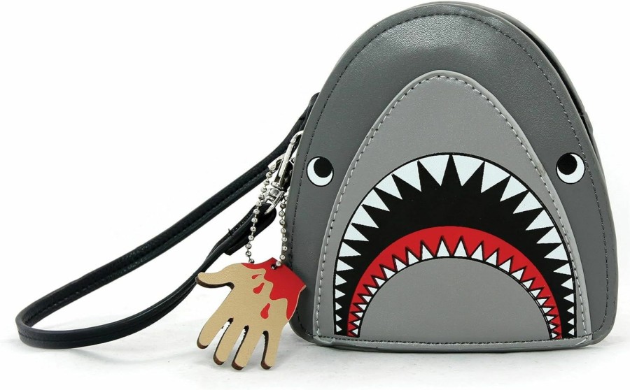 Best WonderMolly Scary Shark Wristlet With Chained Bloody Hand In Vinyl Material