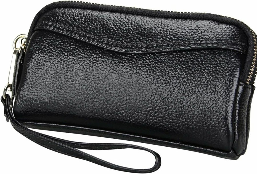 Hot nobrand Womens Wallet Genuine Leather Zip Around Wallet Clutch Wristlet Travel Long Purse For Women