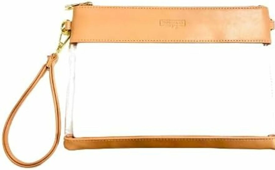 Online Thomas & Lee Thomas & Lee Nude Clear Gameday Wristlet, 11-Inch Width, Pvc Vegan Plastic, Gift, Women