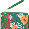 Online ban.do Ban.Do Women'S Green Floral Getaway Travel Wallet Wristlet, Passport & Card/Id Holder With Removable Wrist Strap, Superbloom