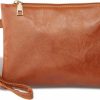 Wholesale K.E.J. K.E.J. Wristlet Clutch Purses For Women Leather Wallet Purses Brown Small Purse Wristlet Wallet For Women Ladies Gifts 30