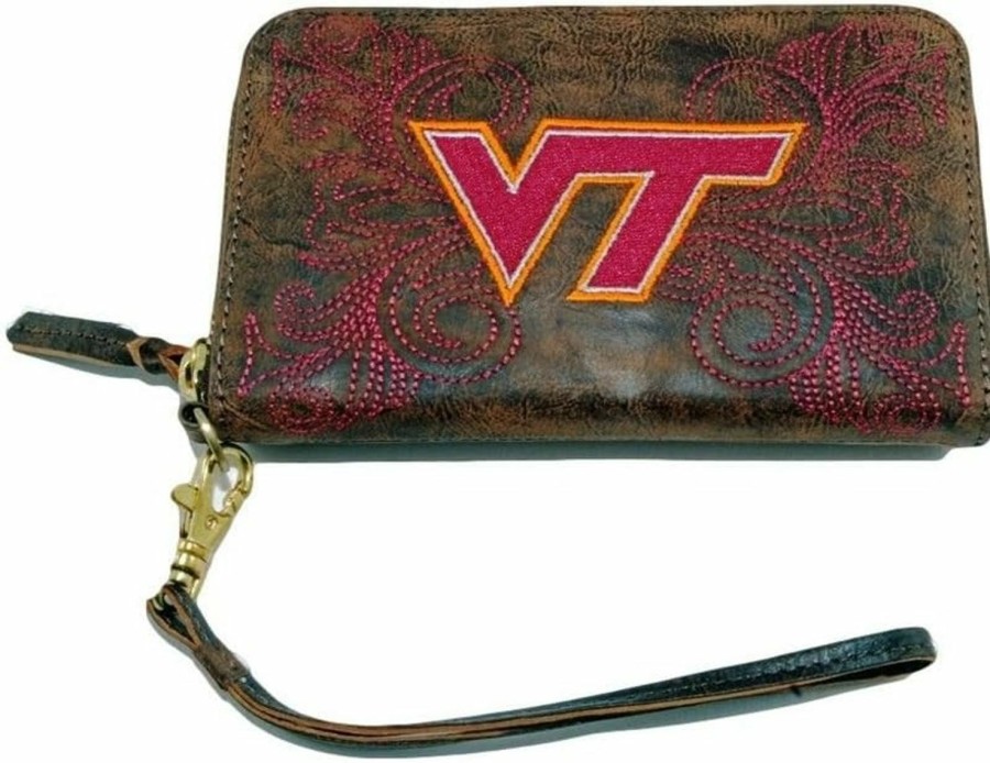 New Gameday Boots Ncaa Virginia Tech Hokies Women'S Techvirginia Wristlet, Brass, 8 X 5 1\"/2