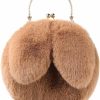 Hot Pilipala Pilipala Faux Fur Purse Fuzzy Bunny Women'S Crossbody Handbags Plush Shoulder Bag Fluffy Top Handle Clutch Purses For Girls