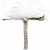 Hot Reliant Ribbon Reliant Ribbon Sophisticated Premade Corsage Wristlet Floral Accessories, White/Silver