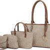 Online MKF Collection Mkf Collection Tote Bag For Women, Shoulder Handbag & Wristlet Pouch Purse Top Handle Vegan Leather 4Pcs Set Pocketbook