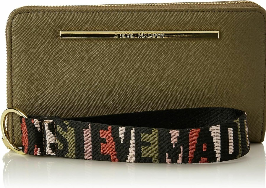 Clearance Steve Madden Steve Madden Bzip-Web Zip Around Wallet Wristlet