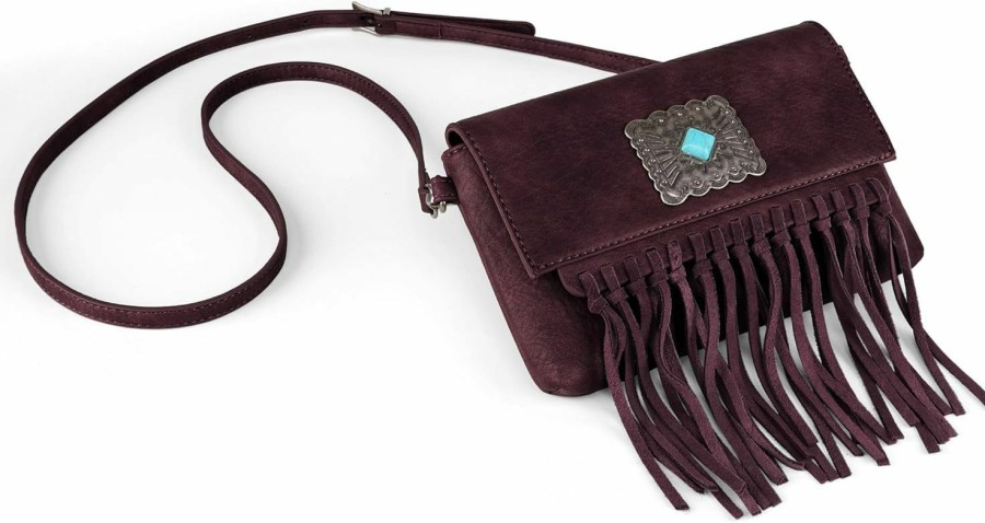 Online Montana West Wrangler Clutch Wristlet Fringe Purse Western Crossbody Bags For Women