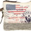 Hot Myra Bag Myra Bag Verge Canvas & Cowhide Wristlet