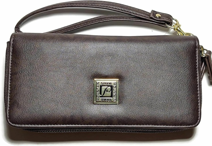 Clearance Stone Mountain Stone Mountain Crunch Slg Wristlet Wallet, Matte Brown