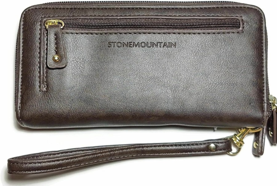 Clearance Stone Mountain Stone Mountain Crunch Slg Wristlet Wallet, Matte Brown