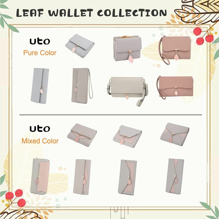 Wholesale UTO Uto Crossbody Bags For Women Leather Wallet 5 Ways Ladies Travel Shoulder Bag Clutch Purse With Wristlet Strap Crossie