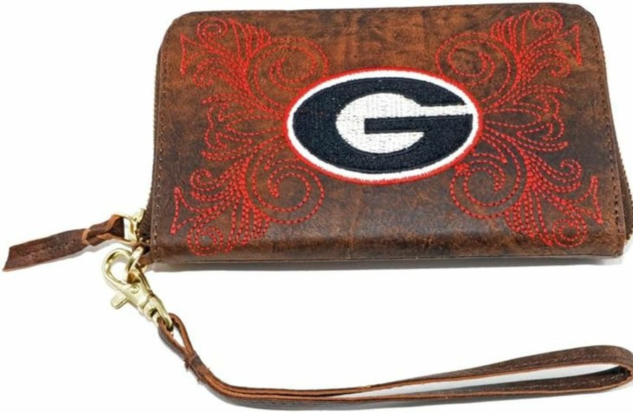 Clearance Gameday Boots Ncaa Georgia Bulldogs Women'S Wristlet, 8X5X1/2, Brass