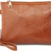 Clearance K.E.J. K.E.J. Wristlet Clutch Purses For Women Leather Wallet Purses Brown Small Purse Wristlet Wallet For Women Ladies Gifts 57