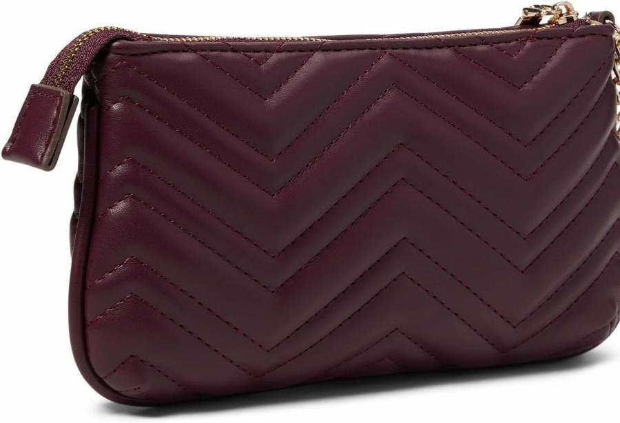 Hot Anne Klein Anne Klein Ak Quilted Chain Wristlet, Cranberry