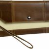 Online Franklin-Christoph Franklin-Christoph Women'S Clutch Wallet Purse, Leather And Canvas, Wristlet, Casual (Creme And Brown)