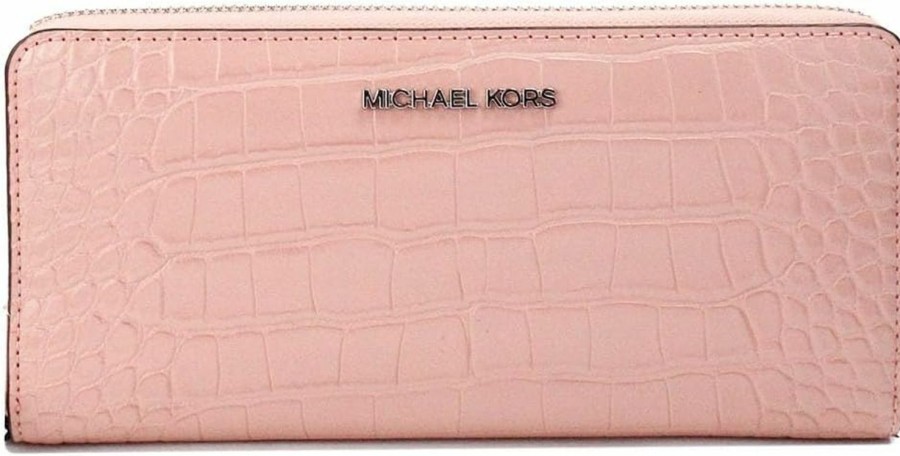 Best Michael Kors Michael Kors Jet Set Travel Large Continental Wristlet (Primrose)