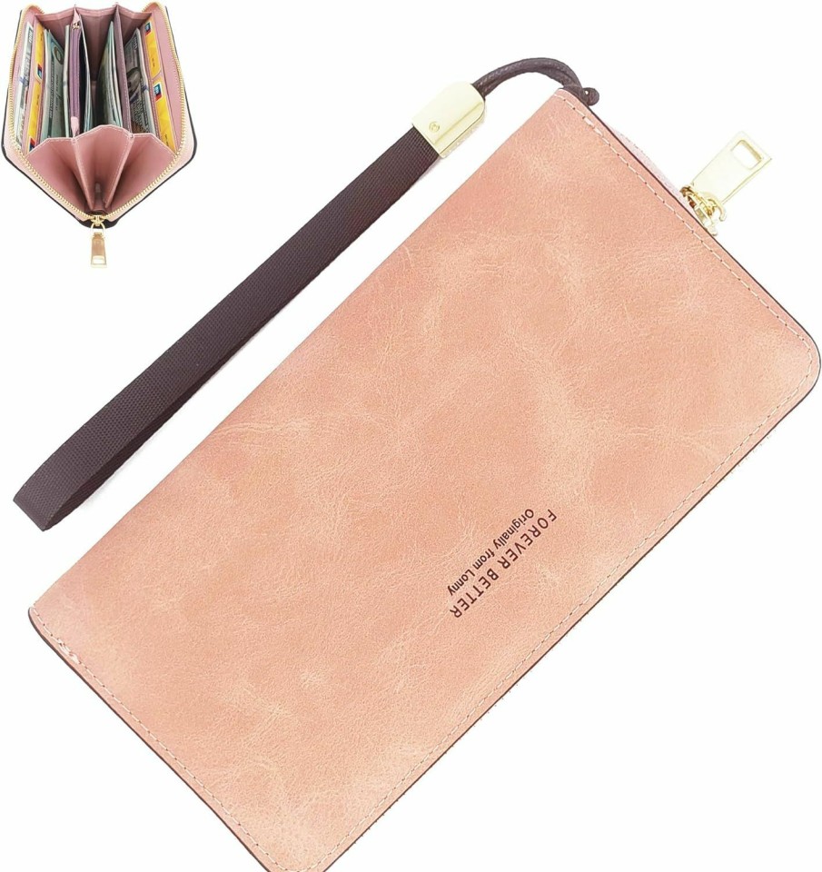 Online PORT&LOTUS Port&Lotus Zipper Wallet For Women Wristlet Wallets For Women Small Pu Leather Purse For Women Womens Small Clutch Handbag