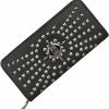 Clearance LFWATAXY Lfwataxy Gothic Skull Wallets For Women, Sugar Skull Western Cross Clutch Wallet, Day Of The Dead Wristlet Purse (Black)