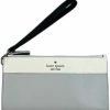 Hot Kate Spade New York Kate Spade Ny Madison Double Zip Wristlet Wallet Saffiano Leather Platinum Gray