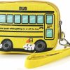 Wholesale WonderMolly Yellow School Bus Canvas Wristlet One Size