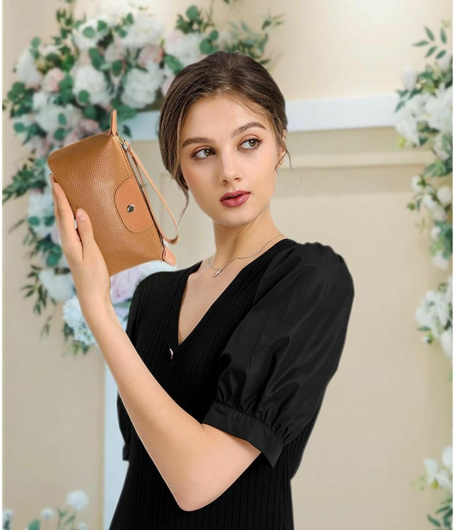 Best Smith Sursee Smith Sursee Genuine Leather Wristlet Clutch Wallet Purses For Women Evening Bag Small Phone Purses With Card Slots