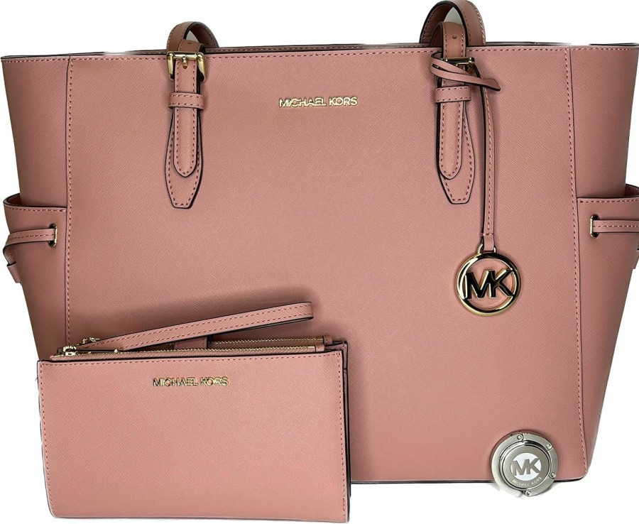 Wholesale Michael Kors Michael Kors Michael Michel Kors Gilly Large Drawstring Travel Tote Bundled With Double Zip Wristlet Purse Hook