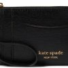 Clearance Kate Spade New York Kate Spade New York Women'S Morgan Saffiano Leather Coin Card Case Wristlet, Black, One Size