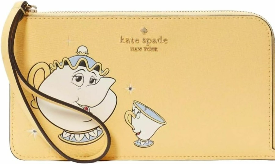 Best Kate Spade New York Kate Spade New York Beauty And The Beast Medium L-Zip Wristlet, Daybreak