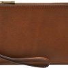 New Fossil Fossil Women'S Small Leather Wristlet Wallet Pouch With Removable Strap For Women