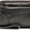 Clearance KPYWZER Kpywzer Leather Clutch Purse Wallet Men Wrist Bag