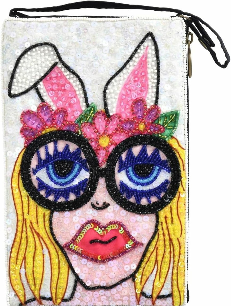 Hot Bamboo Trading Bamboo Trading Bunny By Sarah Walters Women Club Wristlet Handbag, 7.5-Inch Height, Travel Accessory