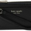 Best Kate Spade New York Kate Spade New York Women'S Ava Pebbled Leather Coin Card Case Wristlet, Black, Carry-On 20-Inch