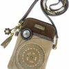 Online CHALA Chala Crossbody Cell Phone Purse - Women Faux Suede Multicolor Handbag With Adjustable Strap - Starburst - Lt Brown