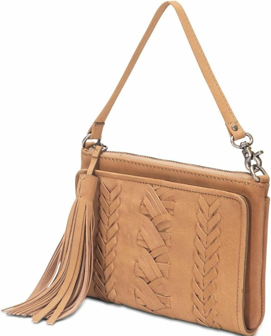 Clearance Frye Frye Savannah Convertible Wristlet Wallet, Beige