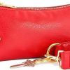 Clearance KEYPER Keyper 2-Piece Luxe Wristlet Set (It Bag And A Key Ring Bracelet) Vegan Leather Classic Clutch Luxury Purse For Women