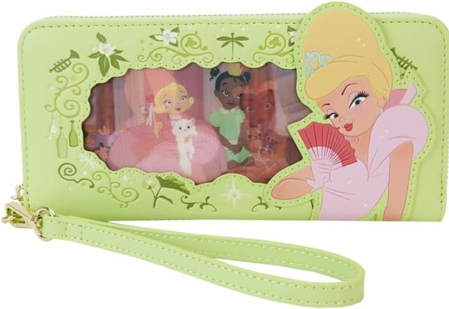 Online Loungefly Loungefly Disney Princess And The Frog Lenticular Zip Around Wristlet Wallet