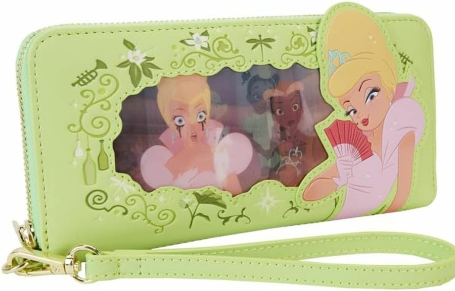 Online Loungefly Loungefly Disney Princess And The Frog Lenticular Zip Around Wristlet Wallet