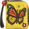 New CHALA Chala Zip Around Wallet, Wristlet, 8 Credit Card Slots, Sturdy Pu Leather - Sunflower Group - Black