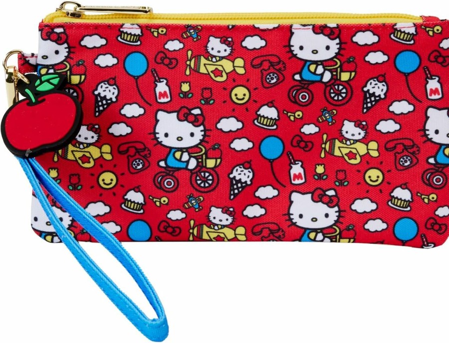 Wholesale Loungefly Loungefly Hello Kitty 50Th Anniversary Classic Aop Nylon Pouch Wristlet