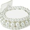 Best Fitz Design Bubble Pearl Beaded Corsage Wristlet In Sugar White