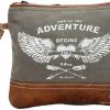 New Myra Bag Myra Bag Adventure Begins Upcycled Canvas Wristlet Bag S-1020