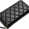 New DORIS&JACKY Doris&Jacky Women Leather Wallet Rfid Blocking Large Capacity Zipper Around Travel Wristlet Bags