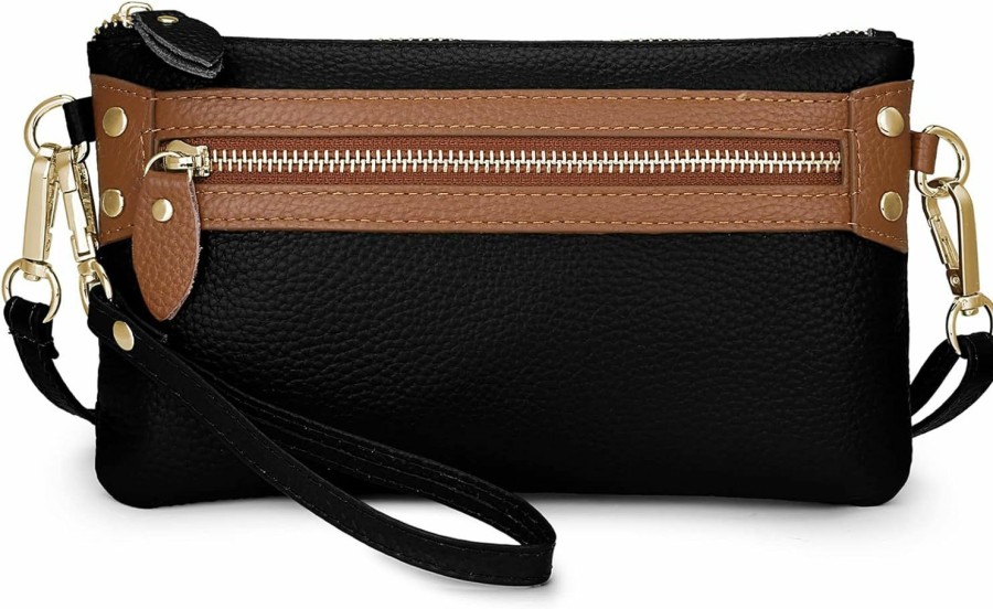 Best Uromee Uromee Wristlet Wallet Clutch Purses For Women Genuine Leather Crossbody Bag Handbag With Detachable Shoulder Chain