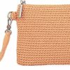 Hot The Sak The Sak Vita Small Crochet Wristlet Purse - Hand Crochet Women'S Clutch For Everyday & Travel - Mini Handbag With Card Slots, Zipper Closure & Pockets - Nectar