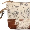 New Myra Bag Myra Bag Floret Upcycled Canvas & Cowhide Wristlet Pouch Bag S-1523