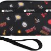 Wholesale LeSportsac Lesportsac Stay True Tech Wallet Wristlet, Zip Around Wallet/Detachable Wristlet Strap, Holds Cell Phone, Style 3462/Color E481, Empowering Pop Art Style Words: Be You, Stay True, Shine + Hearts