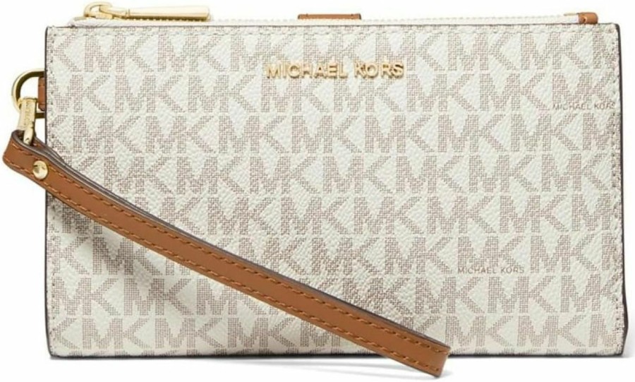 New Michael Kors Michael Kors Adele Double-Zip Wristlet 7+