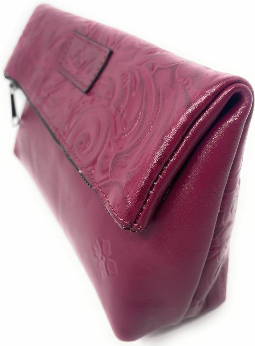 Online Patricia Nash Patricia Nash Valerie Tooled Leather Foldover Clutch Wristlet, Magenta