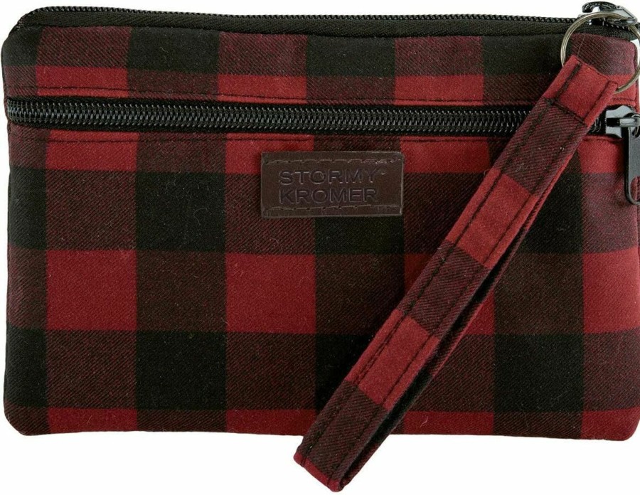 New Stormy Kromer Stormy Kromer The Northwoods Wristlet, One Size, Red/Black Check